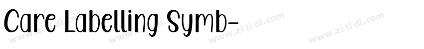 Care Labelling Symb字体转换